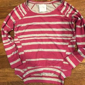 Jessica Simpson Active Pink Striped Sweatshirt